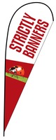 Light Teardrop Flag - 2.7m high & flat base